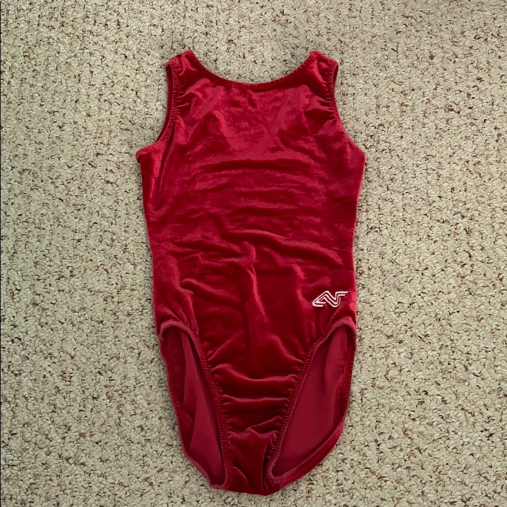 Red velvet gymnastics leotard!